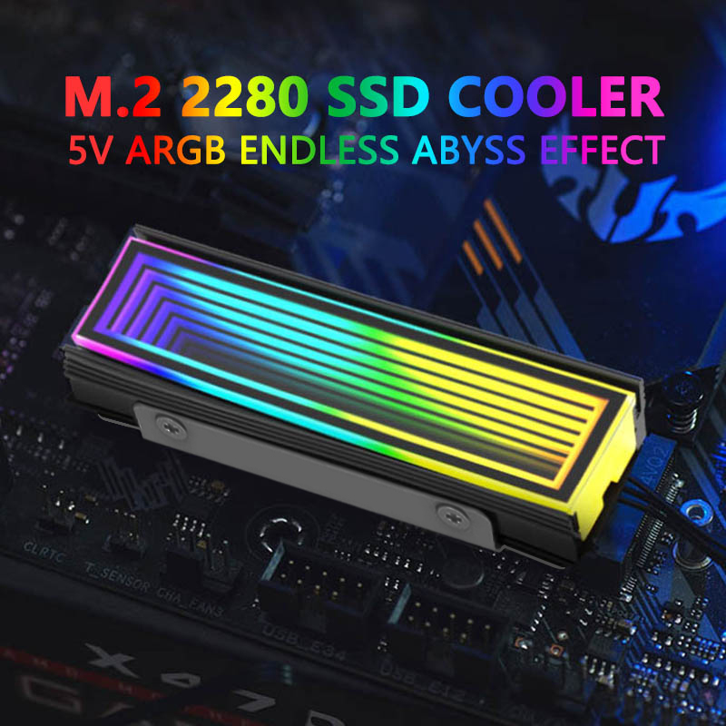 M2 Heatsink Cooler - 5V ARGB Sync ordinateur 2280 SSD