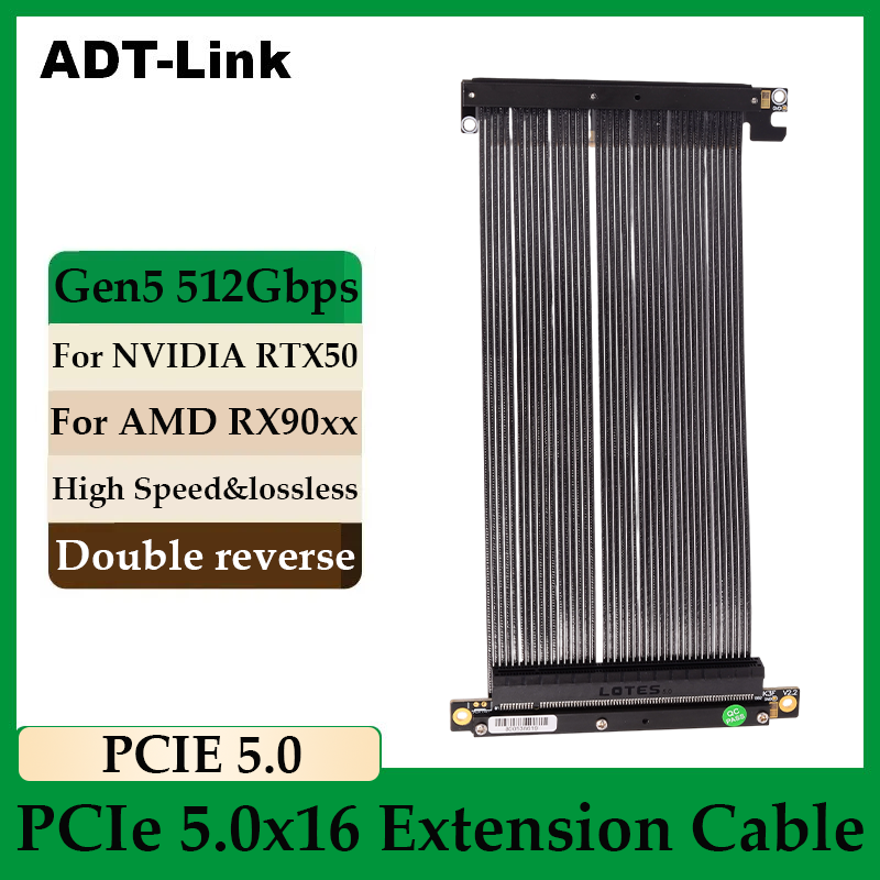 Pcie Extension Cable - ADT-Link PCIe 5.0 x16 Double carte