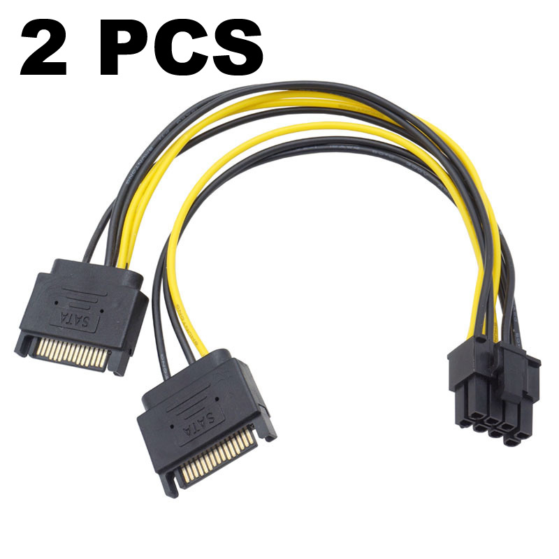 2 pièces double SATA 15pin à 8 - Pcie Extension Cable avis et prix