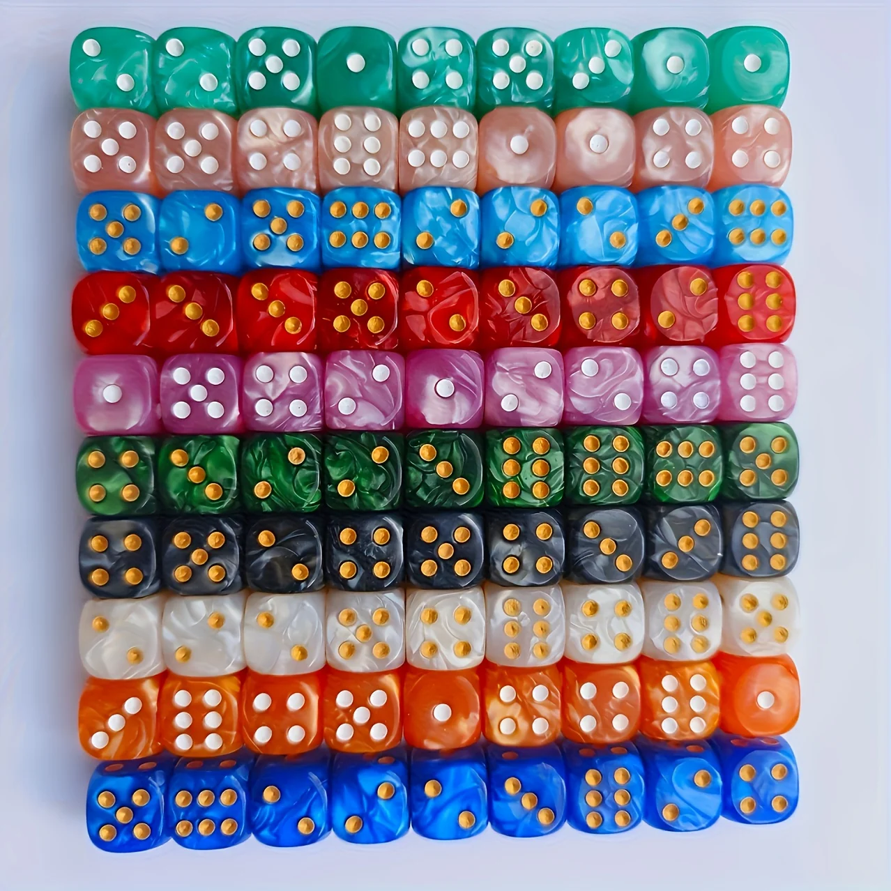 10 dés D6 en acrylique à motif - Gaming Handheld Accessories avis et prix