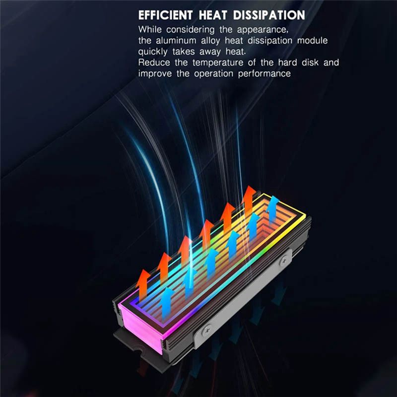 Radiateur SSD M2 2280 PC RGB,  - M2 Heatsink Cooler avis et prix