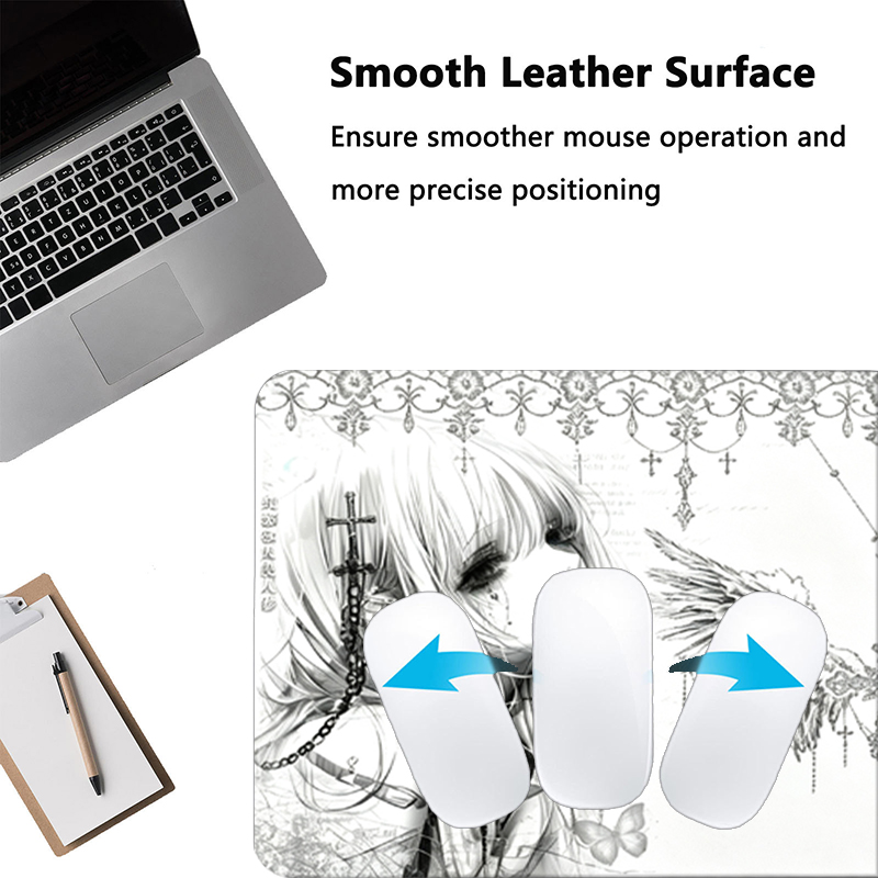 Tapis de souris en cuir noir e - Gaming Accessories Anime avis et prix